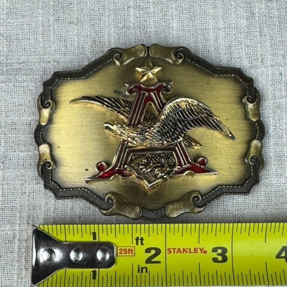 Raintree Anheuser-Busch Belt Buckle Unisex OS Brass Vtg 1977-81 Eagle Logo USA